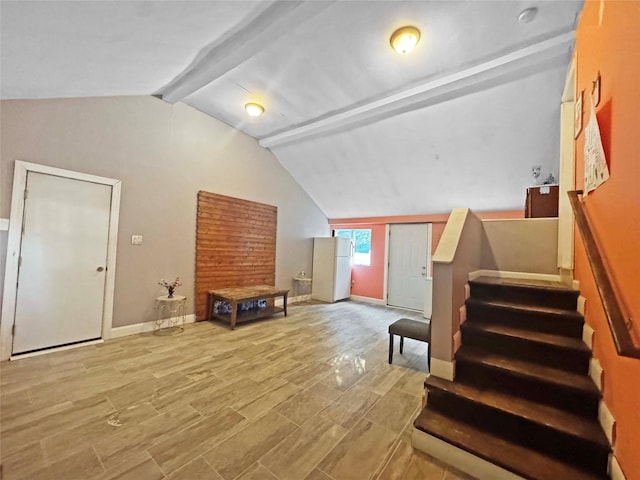 41 School St, Cortlandt Manor, NY 10567 - additional living space with vaulted ceiling and stairs