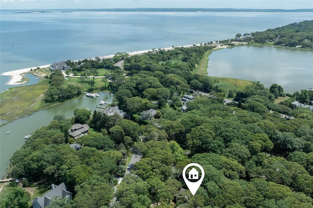 2860 Pine Tree Rd, Cutchogue, NY 11935 - bird's eye view of a nearby body of water and a forest