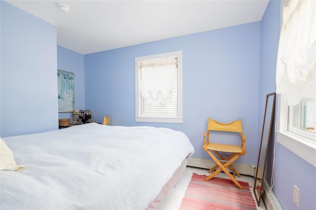 2860 Pine Tree Rd, Cutchogue, NY 11935 - bedroom with multiple windows and baseboard heating