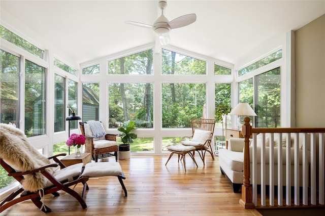 2860 Pine Tree Rd, Cutchogue, NY 11935 - sunroom / solarium with wood-type flooring and vaulted ceiling