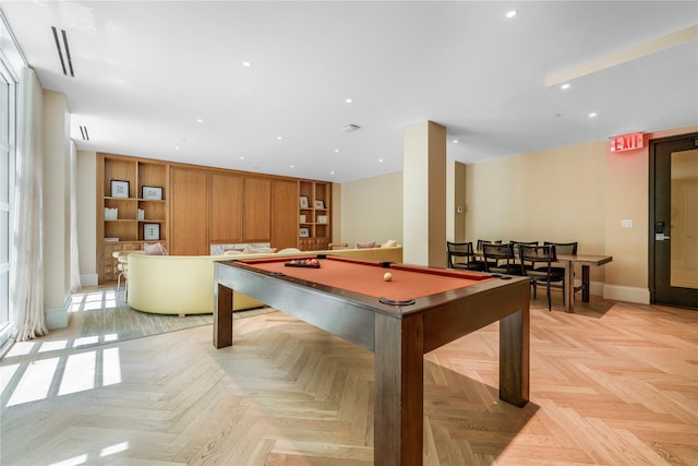 250 E 21st St Unit 9D, New York Manhattan, NY 10010 - playroom featuring pool table and recessed lighting