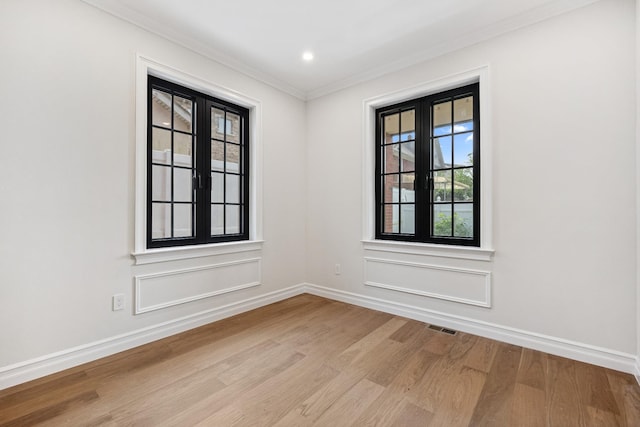 35-26 221st St, Bayside, NY 11361 - empty room featuring ornamental molding and wood finished floors