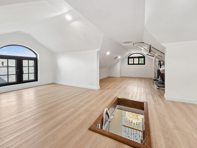 35-26 221st St, Bayside, NY 11361 - bonus room featuring lofted ceiling and wood finished floors