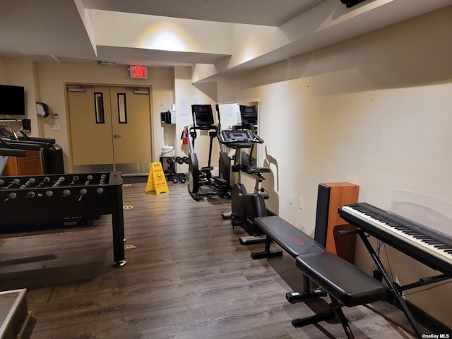 118-17 Union Tpke Unit 14E, Forest Hills, NY 11375 - exercise area featuring wood finished floors