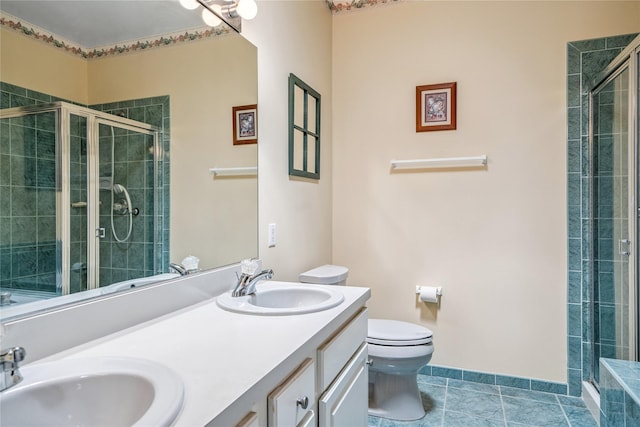575 Mirror Pond Ct, Moriches, NY 11955 - full bath with a stall shower and double vanity