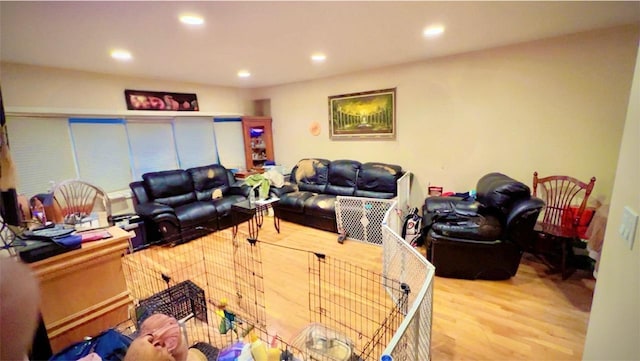 145 Dartmouth Dr, Hicksville, NY 11801 - living room featuring wood finished floors and recessed lighting