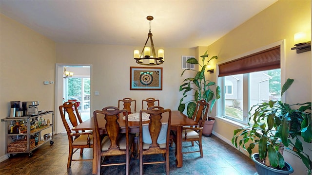 2 Riverstone Ct, Highland Mills, NY 10930 - dining space featuring a chandelier and healthy amount of natural light