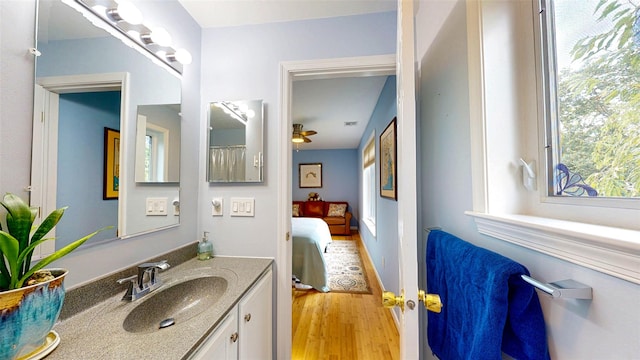 2 Riverstone Ct, Highland Mills, NY 10930 - full bath with vanity, wood finished floors, and healthy amount of natural light