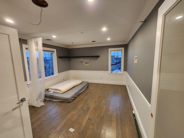 7 E Blvd, East Rockaway, NY 11518 - bedroom with ornamental molding, wood finished floors, and recessed lighting