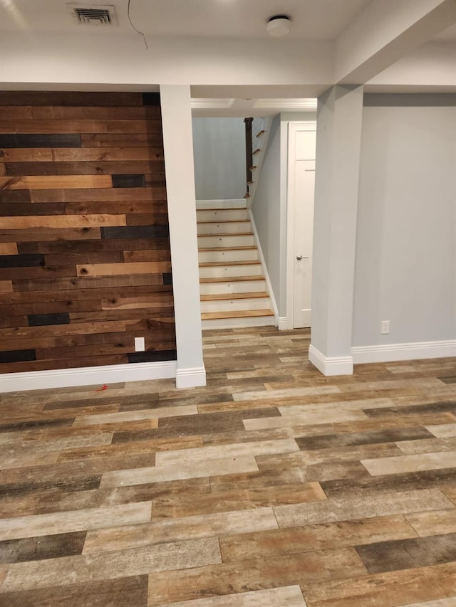 7 E Blvd, East Rockaway, NY 11518 - finished basement with wood finished floors and stairway