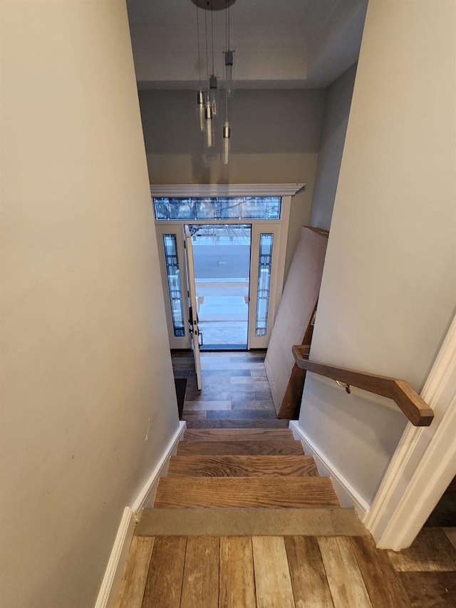 7 E Blvd, East Rockaway, NY 11518 - stairway featuring hardwood / wood-style flooring