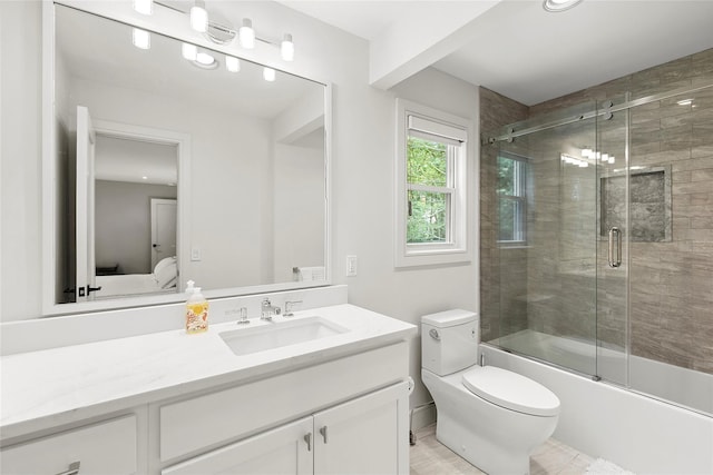 2 Herrick Ln, Southampton, NY 11968 - ensuite bathroom with vanity and shower / bath combination with glass door