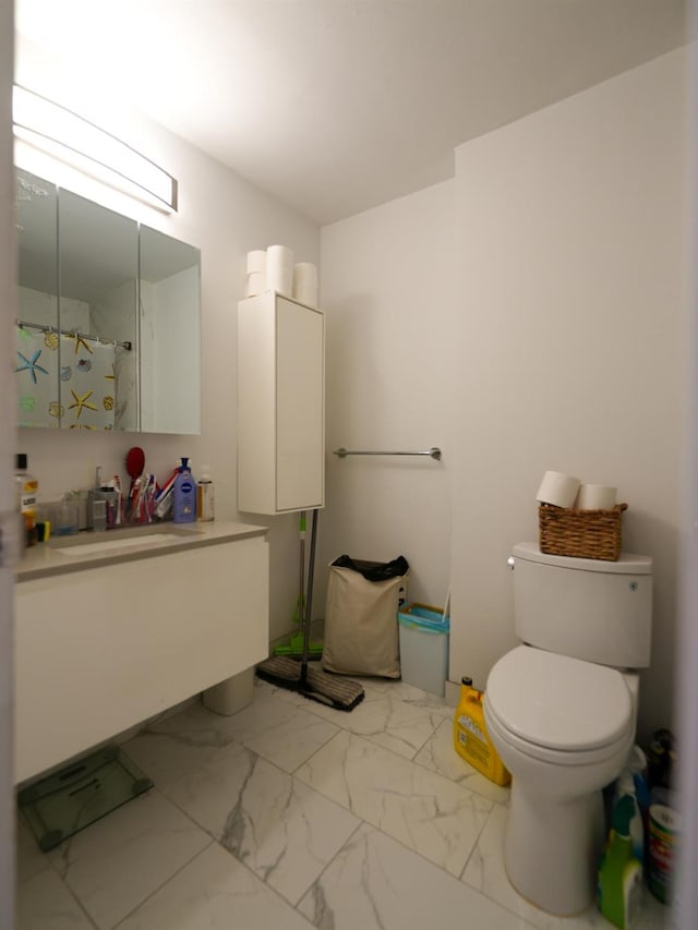 2725 E 65th St, Brooklyn, NY 11234 - bathroom with vanity, marble look tile flooring, and a shower