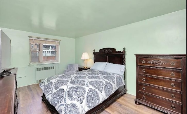 153-25 88th St Unit 1J, Howard Beach, NY 11414 - bedroom featuring light wood-type flooring and radiator heating unit