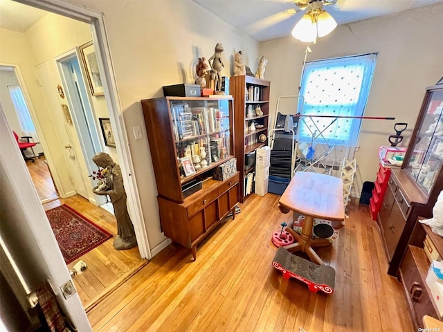 219-36 74th Ave Unit 323A1, Bayside, NY 11364 - office space featuring light wood-style flooring and ceiling fan
