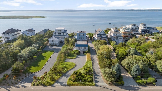 846 Dune Rd, Westhampton Dunes, NY 11978 - aerial perspective of suburban area with a nearby body of water