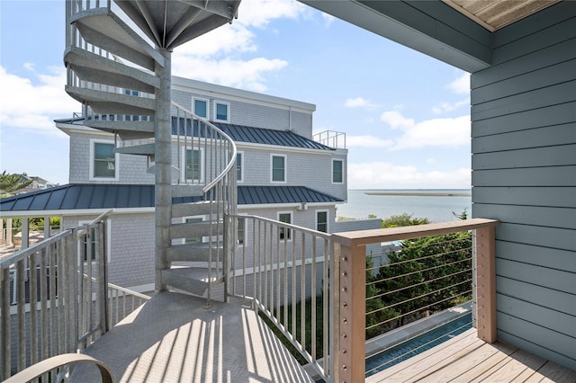 846 Dune Rd, Westhampton Dunes, NY 11978 - wooden deck featuring a water view
