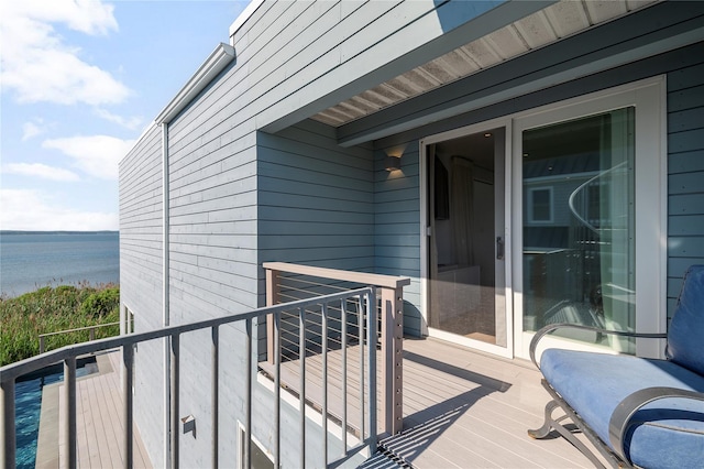 846 Dune Rd, Westhampton Dunes, NY 11978 - wooden terrace featuring a water view