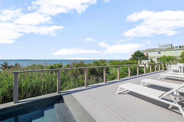 846 Dune Rd, Westhampton Dunes, NY 11978 - deck with a water view