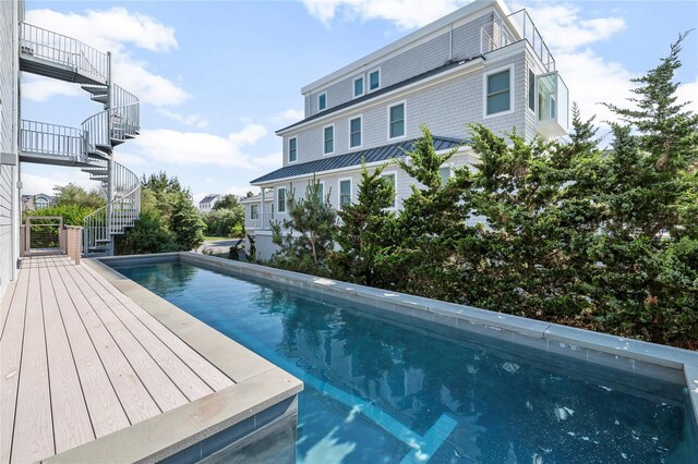 846 Dune Rd, Westhampton Dunes, NY 11978 - swimming pool with stairway