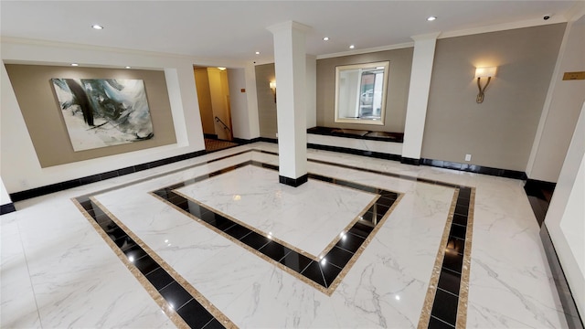 66-15 Thornton Pl Unit 6S, Rego Park, NY 11374 - building lobby featuring recessed lighting and crown molding