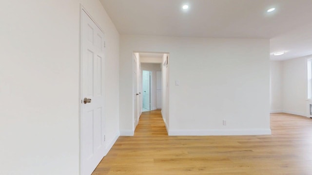 66-15 Thornton Pl Unit 6S, Rego Park, NY 11374 - hall featuring light wood-type flooring and recessed lighting