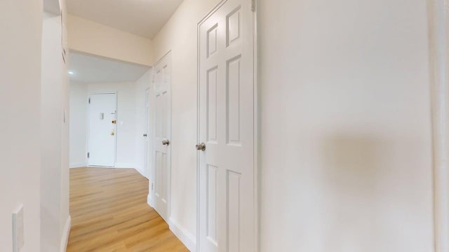 66-15 Thornton Pl Unit 6S, Rego Park, NY 11374 - hallway with light wood-style floors and baseboards