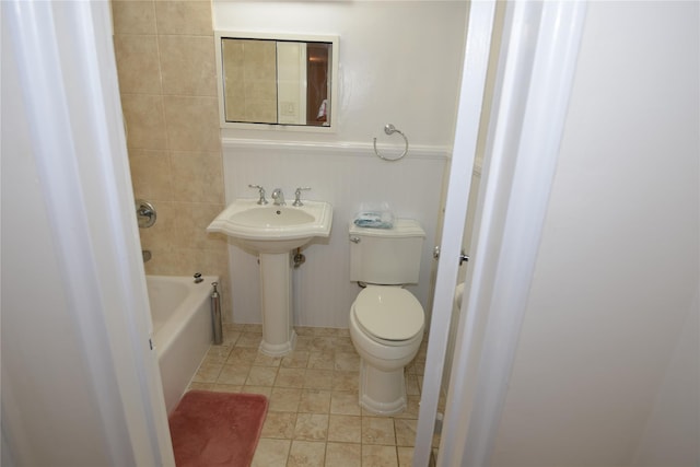 100 S Ocean Ave Unit 4A, Freeport, NY 11520 - full bath with tile patterned floors and bathtub / shower combination