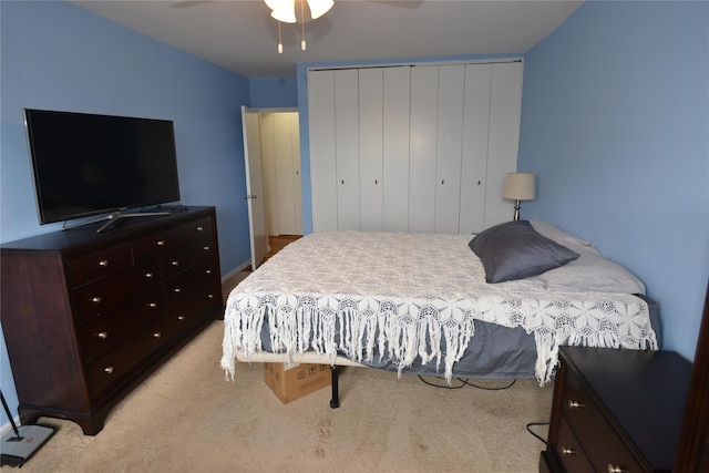 100 S Ocean Ave Unit 4A, Freeport, NY 11520 - bedroom with a closet, carpet floors, and a ceiling fan