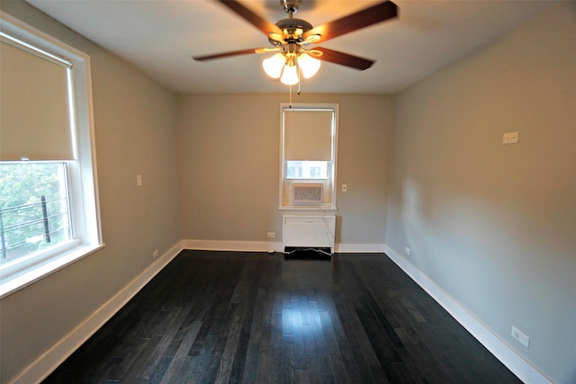 7281 113th St Unit 5F, Forest Hills, NY 11375 - empty room featuring dark wood finished floors and a ceiling fan