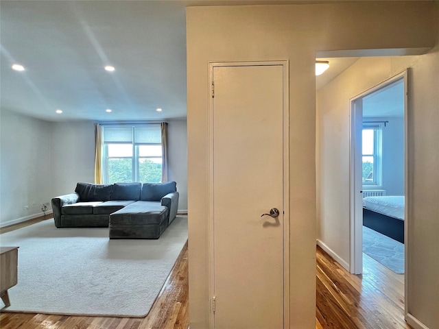 210-50 41st Ave Unit 6B, Bayside, NY 11361 - living room with wood finished floors and recessed lighting