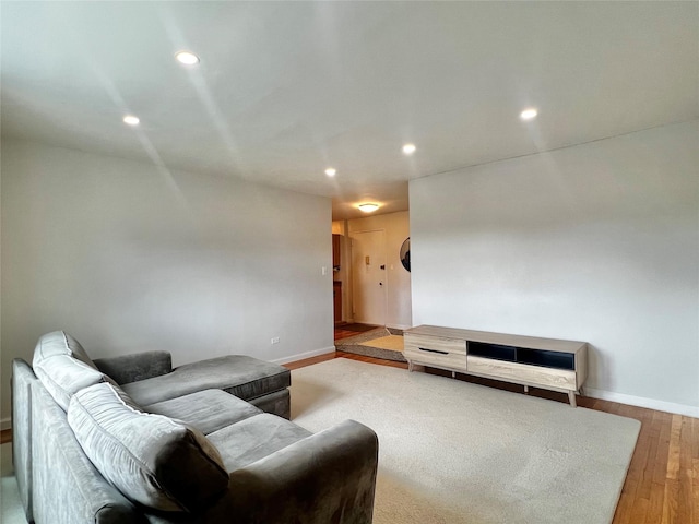 210-50 41st Ave Unit 6B, Bayside, NY 11361 - living area with light wood-type flooring and recessed lighting