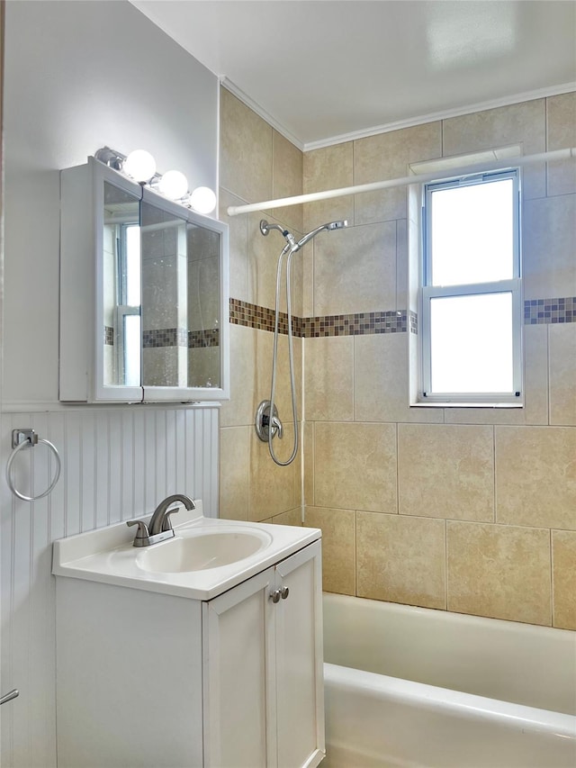 210-50 41st Ave Unit 6B, Bayside, NY 11361 - bathroom featuring vanity and shower / bathtub combination