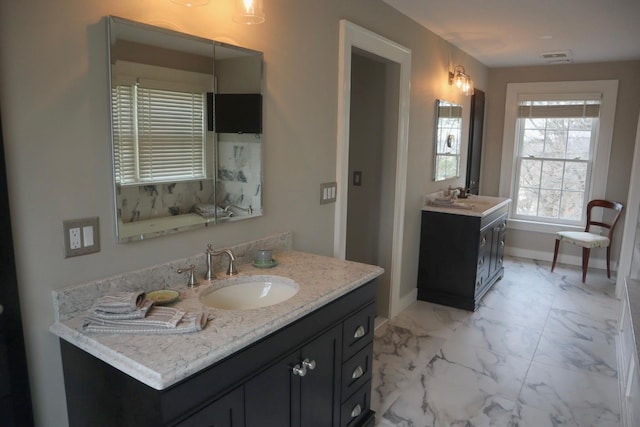 bathroom with vanity