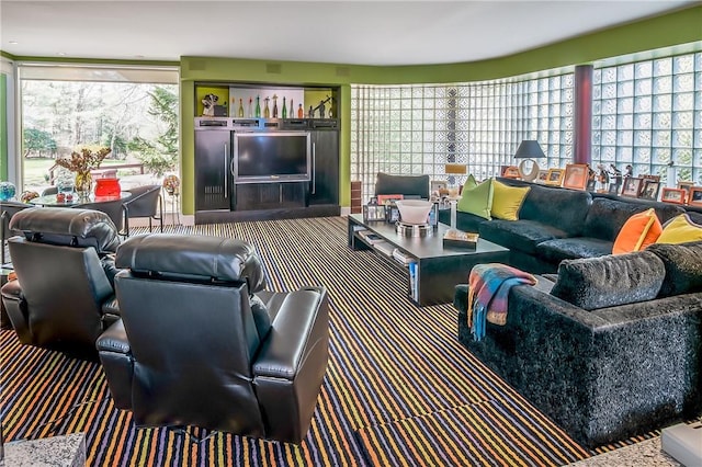 view of carpeted living room