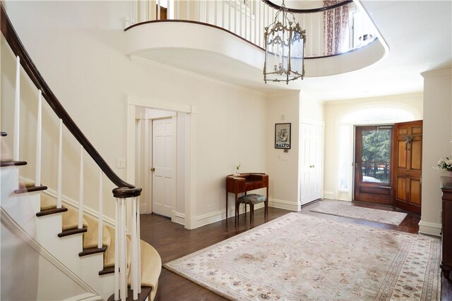 entryway featuring dark hardwood / wood-style flooring