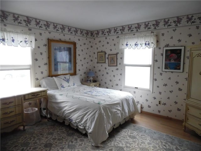 bedroom featuring hardwood / wood-style floors