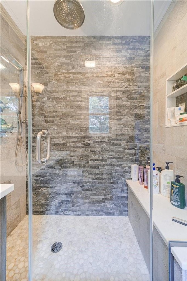 10 Evergreen Ct, Suffern, NY 10901 - full bathroom with a tile shower