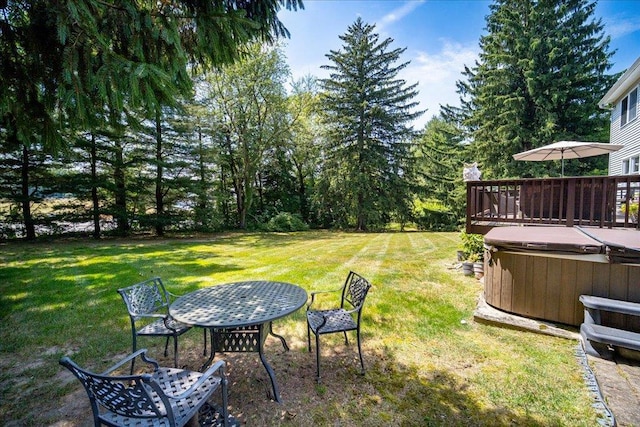 10 Evergreen Ct, Suffern, NY 10901 - view of green lawn featuring a hot tub