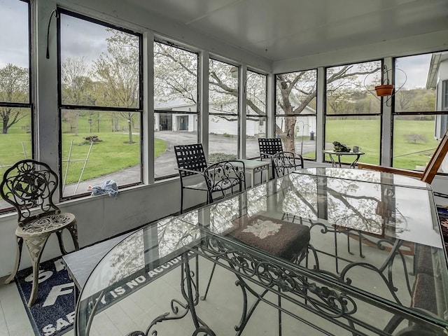 sunroom with a healthy amount of sunlight