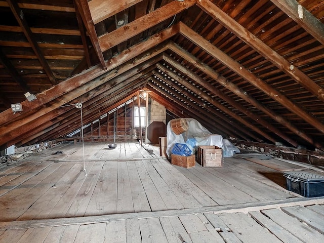 view of attic