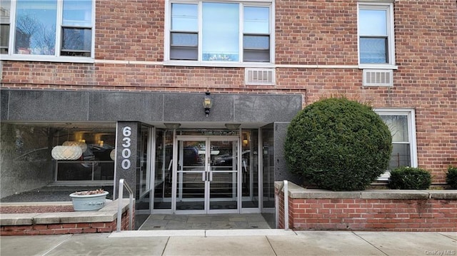 view of exterior entry with french doors