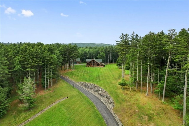 bird's eye view featuring a rural view