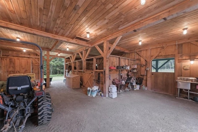 view of horse barn