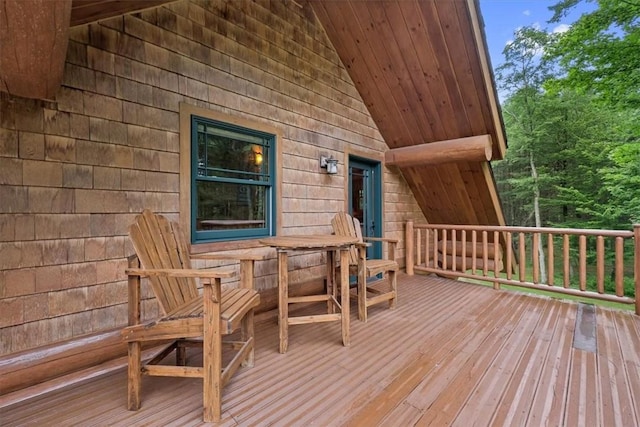 view of wooden deck