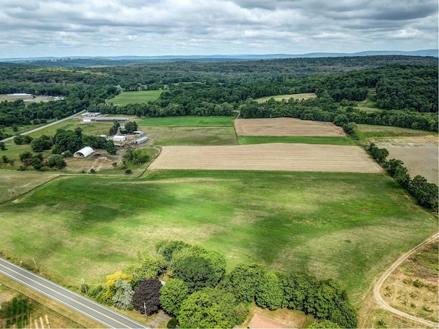 bird's eye view with a rural view