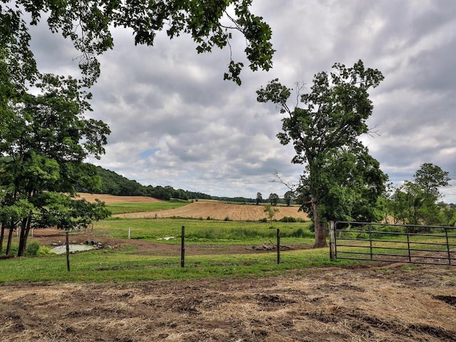 view of yard featuring a rural view