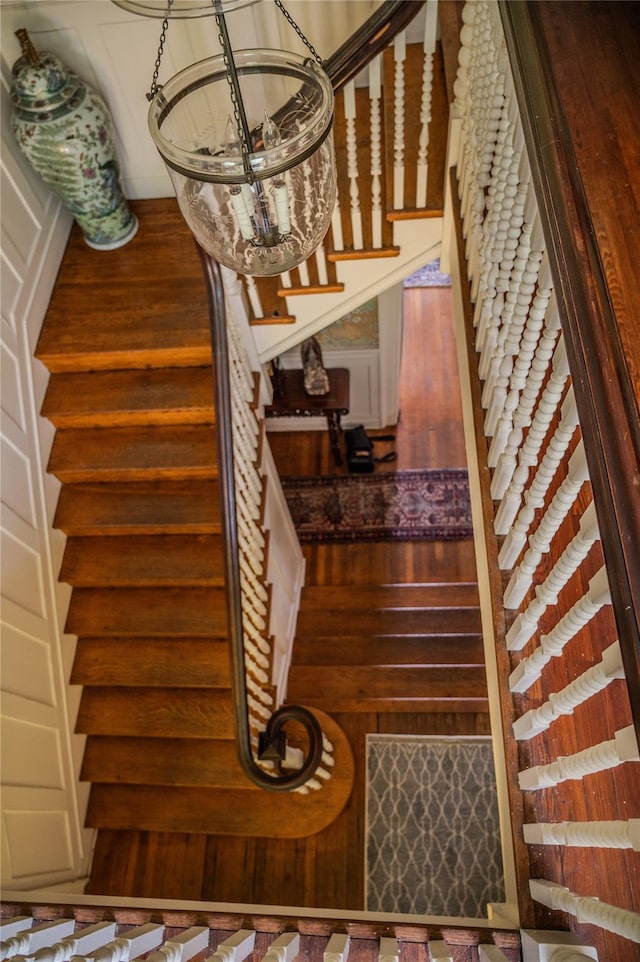 74 Tower Hill Loop, Tuxedo Park, NY 10987 - stairs with a chandelier