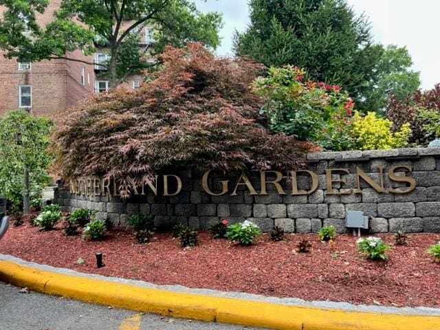 view of community sign