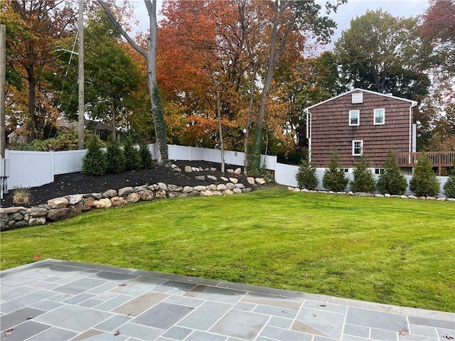 view of yard featuring a patio